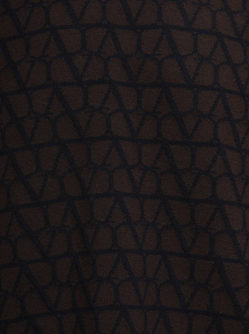 Valentino Men Brown Sweater With  'Toile Iconographe' Allover Print In Virgin Wool Man