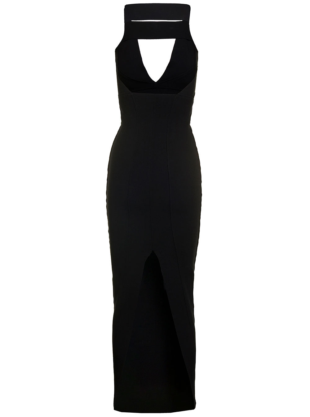 Rick Owens Women Maxi Black Dress With Cut-Out In Viscose Blend Woman RICK OWENS