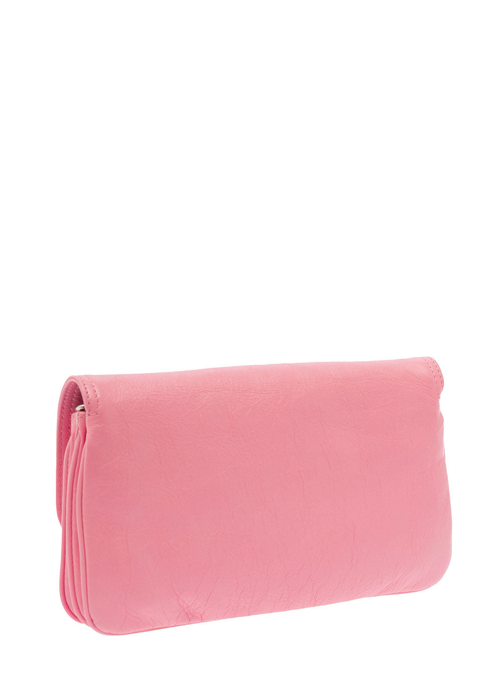 Balenciaga Women Pink Crossbody Bag With Palladium-Tone Bb Logo In Leather Woman BALENCIAGA