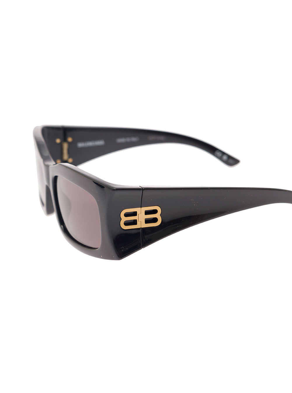 Balenciaga Women Black Sunglasses With Maxi Frame And Gold-Tone Hardware In Acetate Woman BALENCIAGA