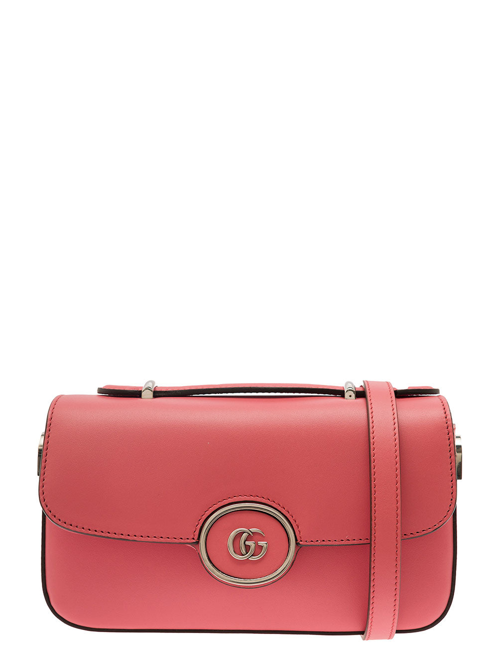 Gucci Women 'Petite Gg' Mini Pink Shoulder Bag With Double G Detail In Leather Woman GUCCI