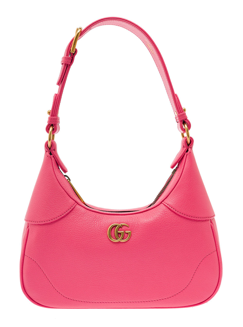 Gucci Women Small Pink Aphrodite Shoulder Bag In Leather Woman GUCCI