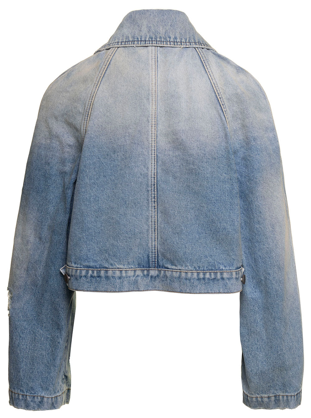 Palm Angels Women Paris Lw Cropped Denim Jacket PALM ANGELS