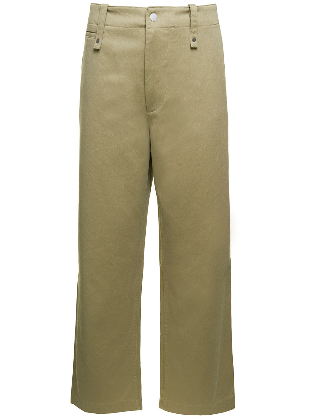 Burberry Men Beige Wide-Leg Pants In Cotton Man BURBERRY