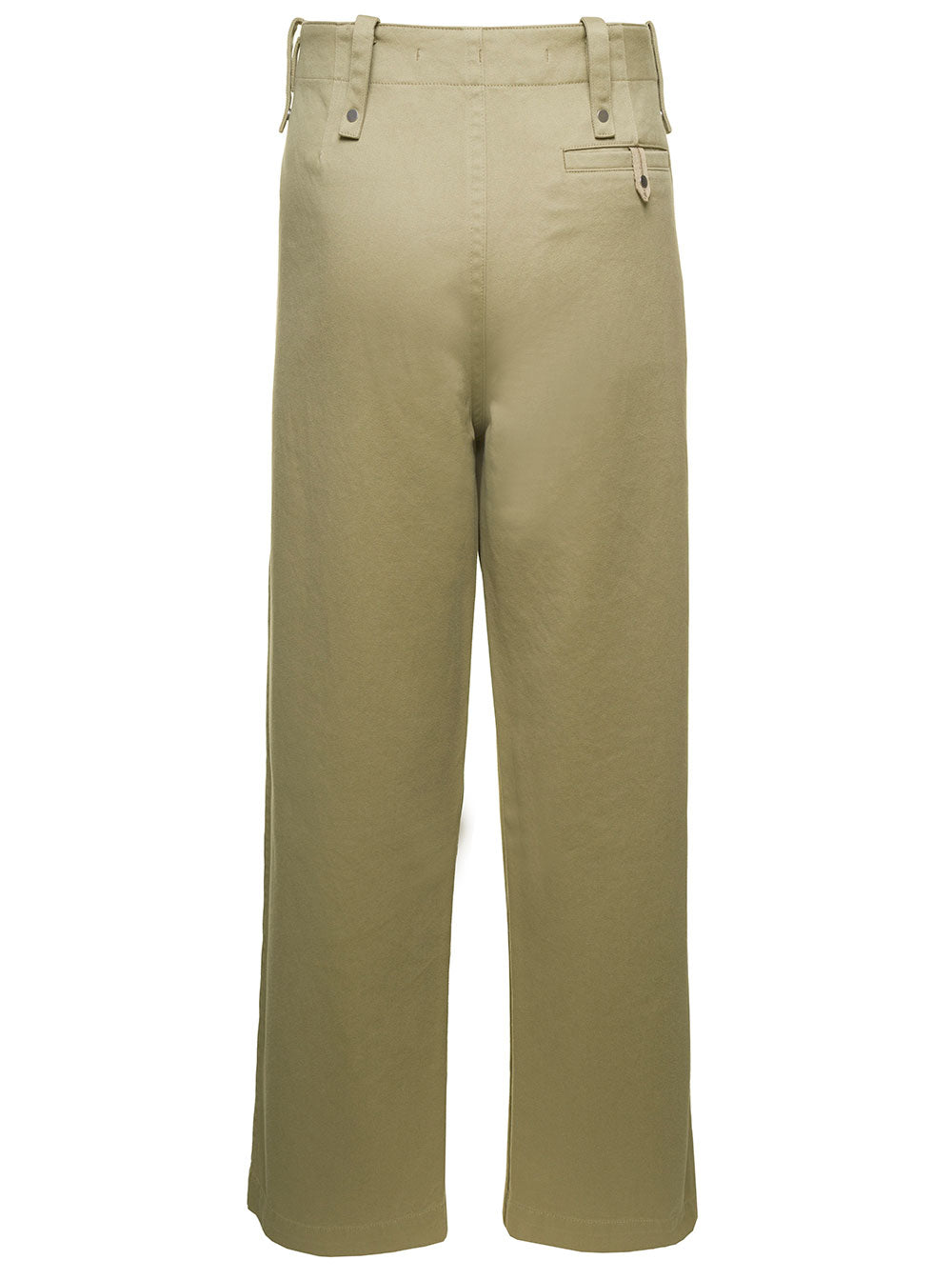 Burberry Men Beige Wide-Leg Pants In Cotton Man BURBERRY