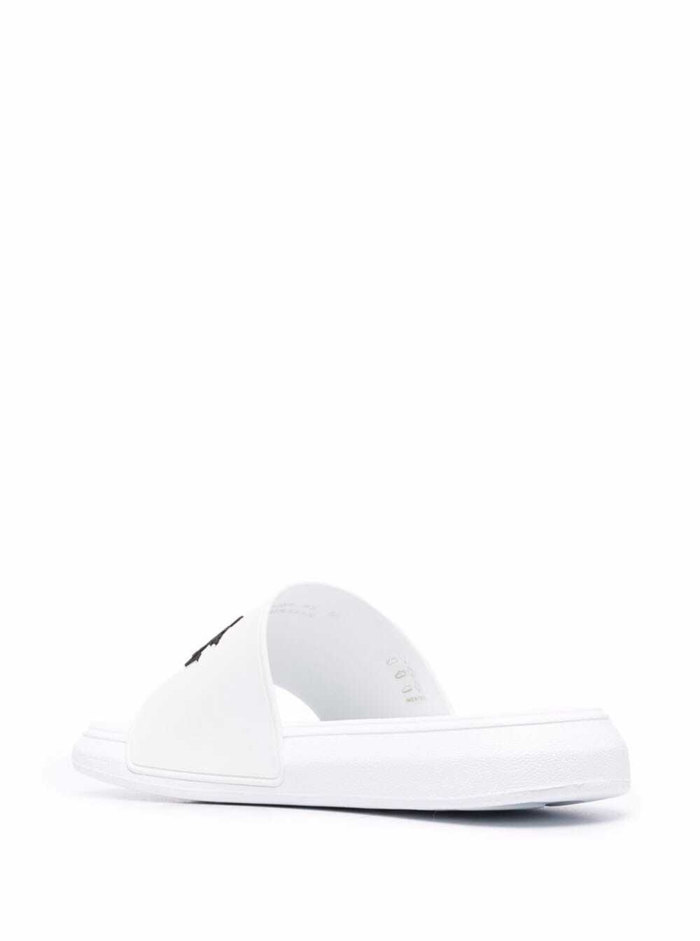 Alexander Mcqueen Men White Logo Pool Slides In Rubber ALEXANDER MCQUEEN