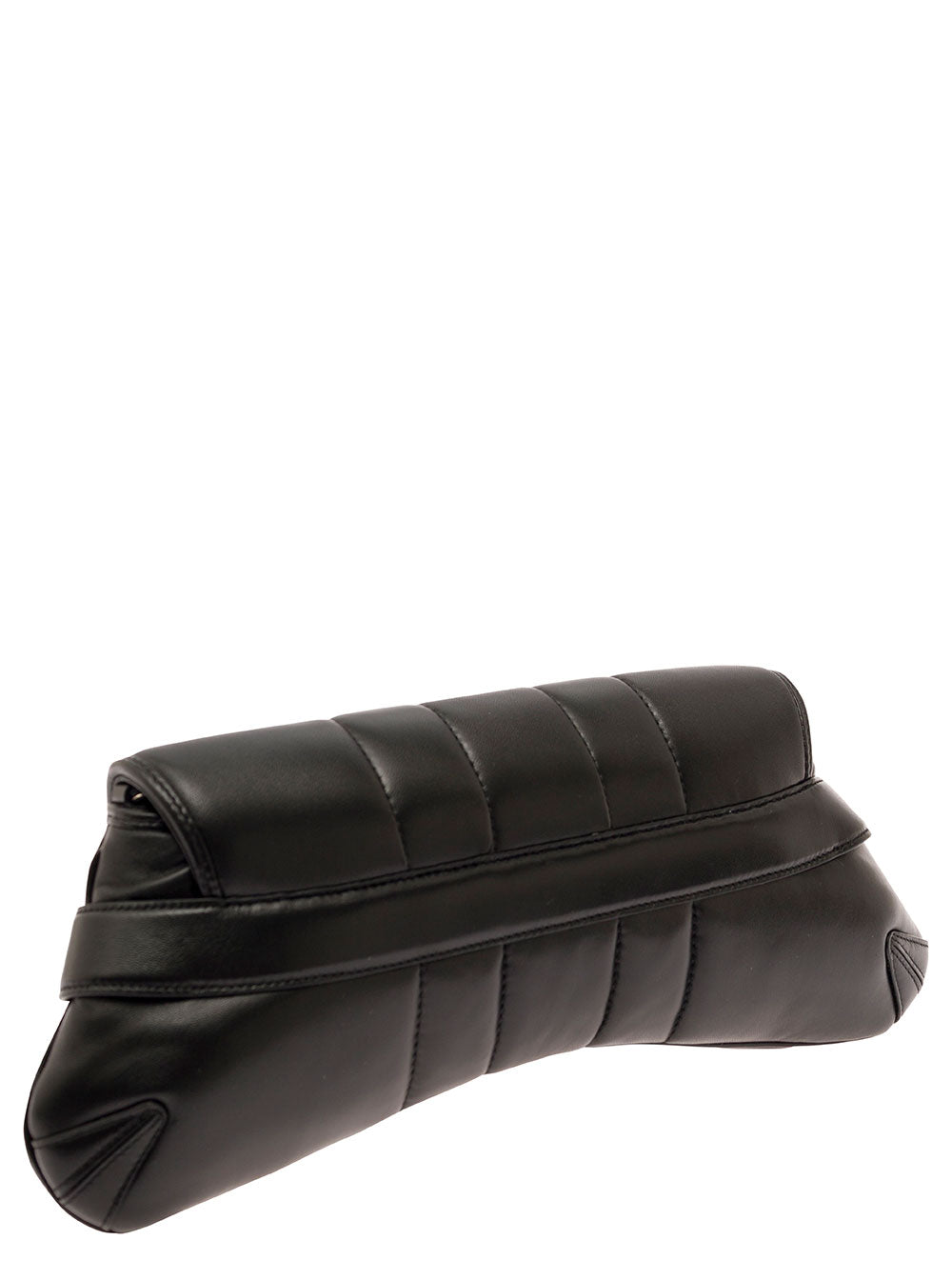 Gucci Women 'Medium Gucci Horsebit' Black Shoulder Bag With Maxi Horsebit In Leather Woman GUCCI