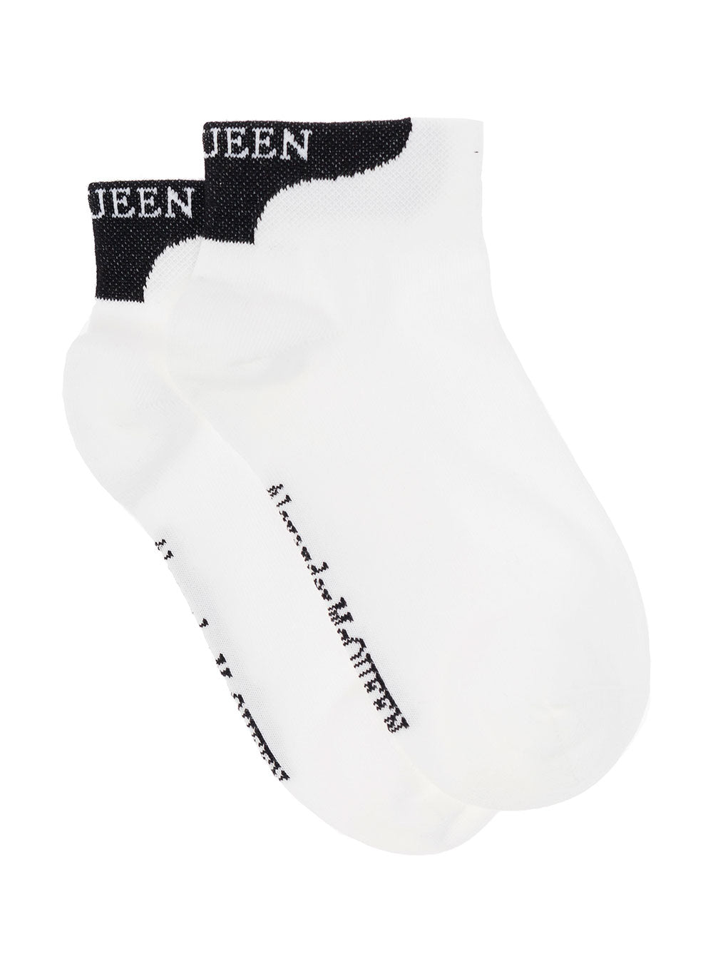 Alexander Mcqueen Women Alexander Mcqueen Woman's White Cotton Socks With Logo ALEXANDER MCQUEEN