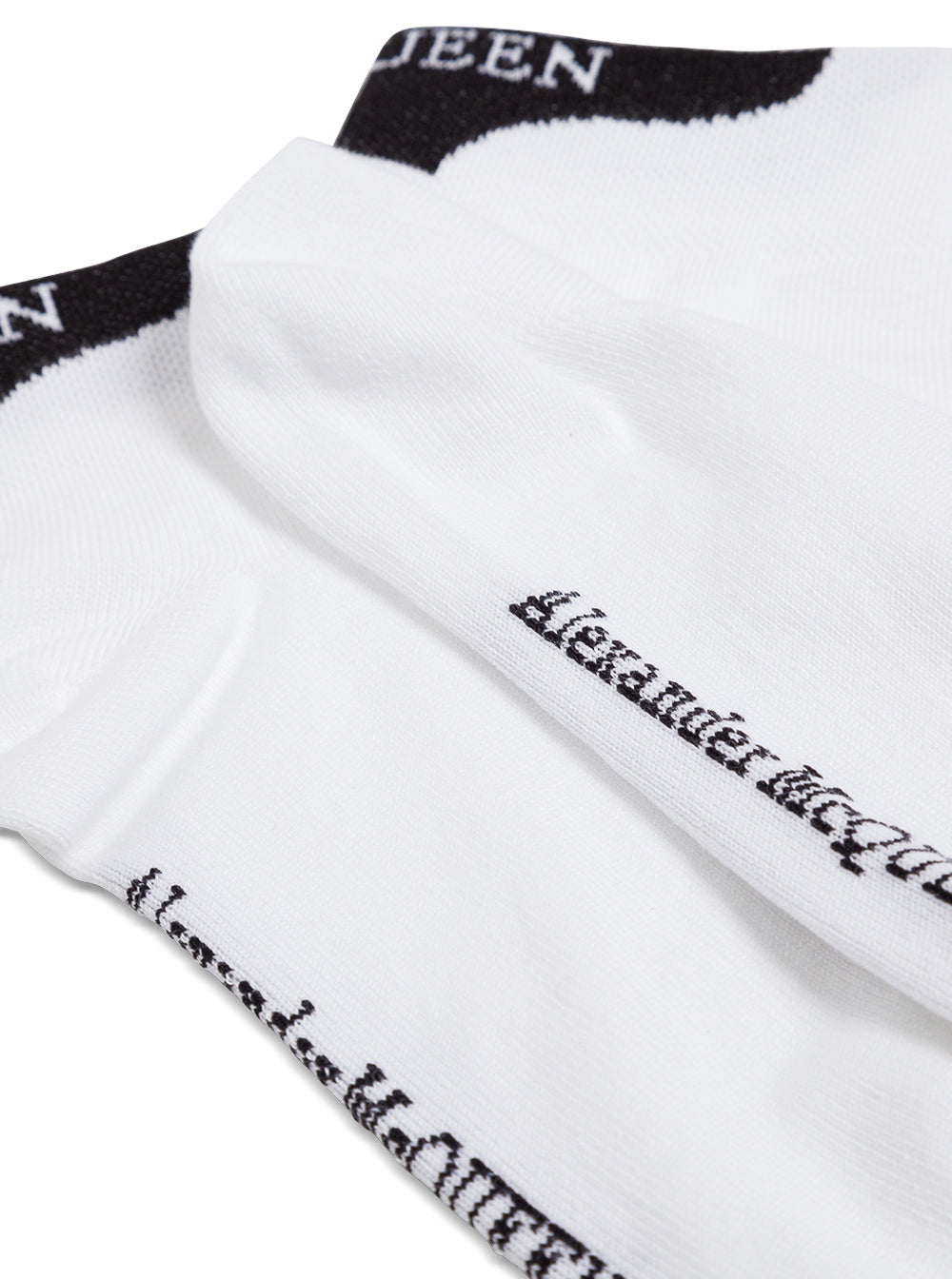 Alexander Mcqueen Women Alexander Mcqueen Woman's White Cotton Socks With Logo ALEXANDER MCQUEEN