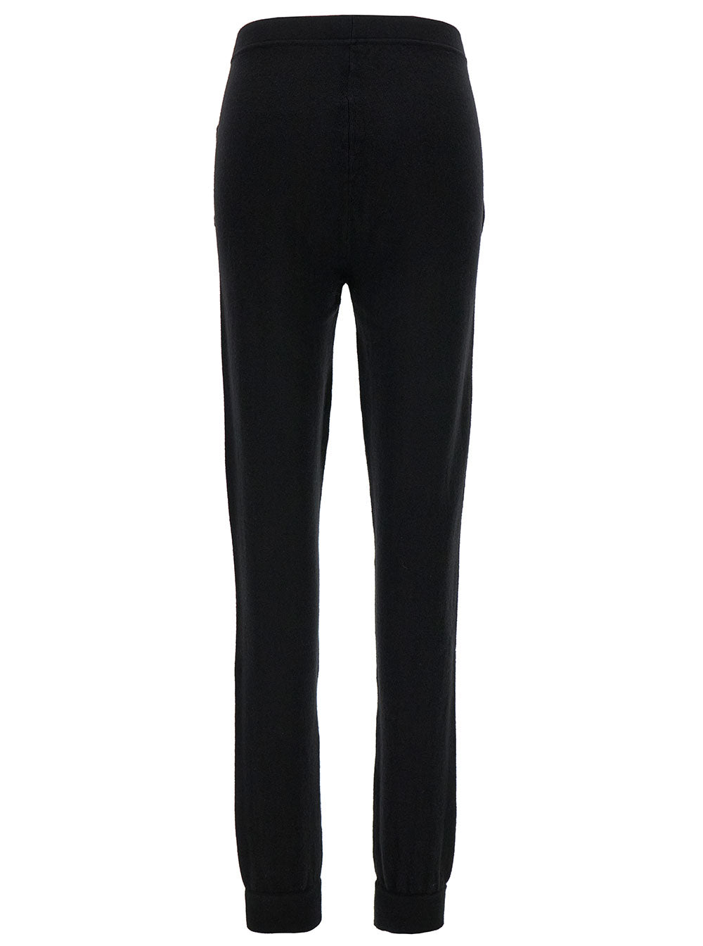 Saint Laurent Women Black High-Waisted Leggings With Pockets In Cashmere Woman SAINT LAURENT