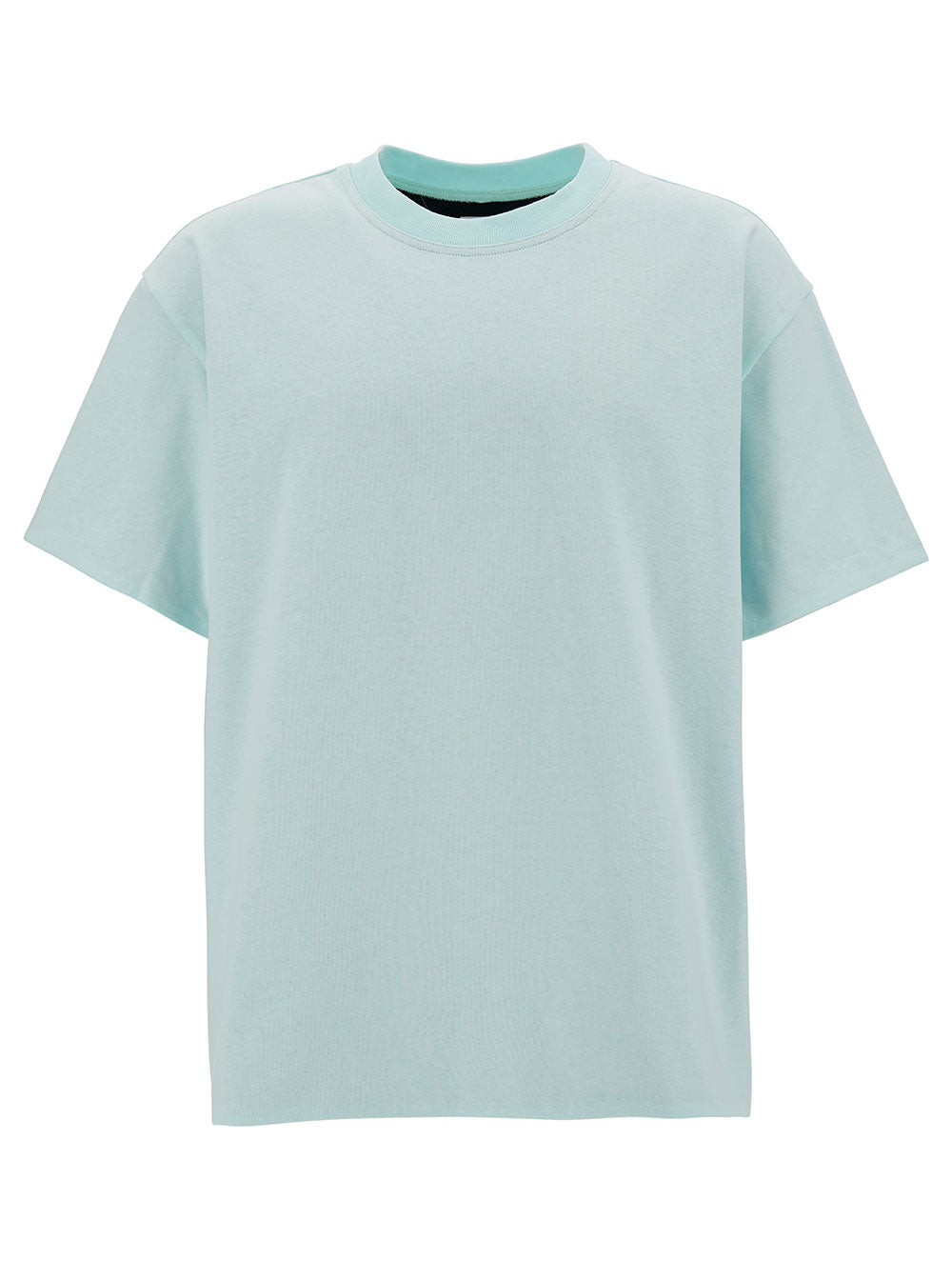 Bottega Veneta Men Light Blue Double Layer T-Shirt In Cotton Man BOTTEGA VENETA