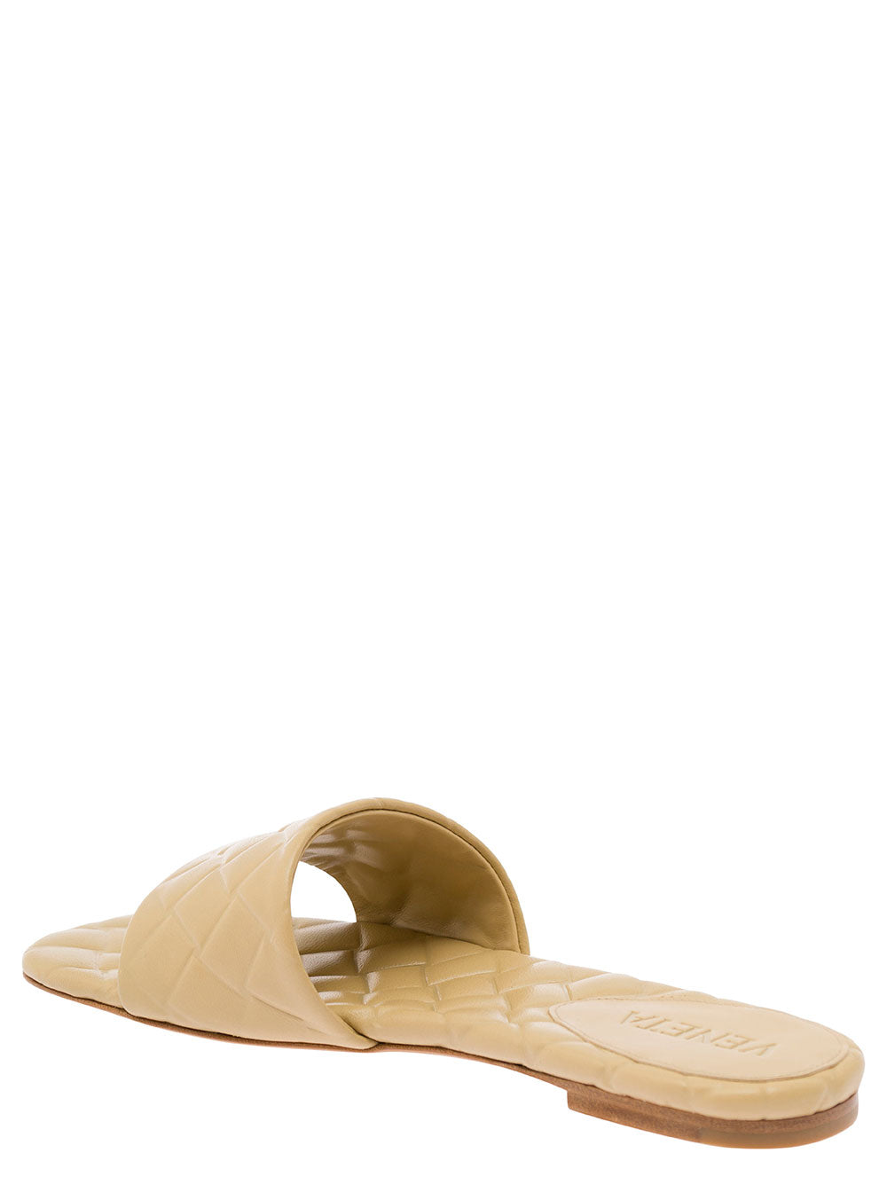 Bottega Veneta Women 'Slide Amy' Beige Sandals With Intreccio Motif In Leather Woman BOTTEGA VENETA