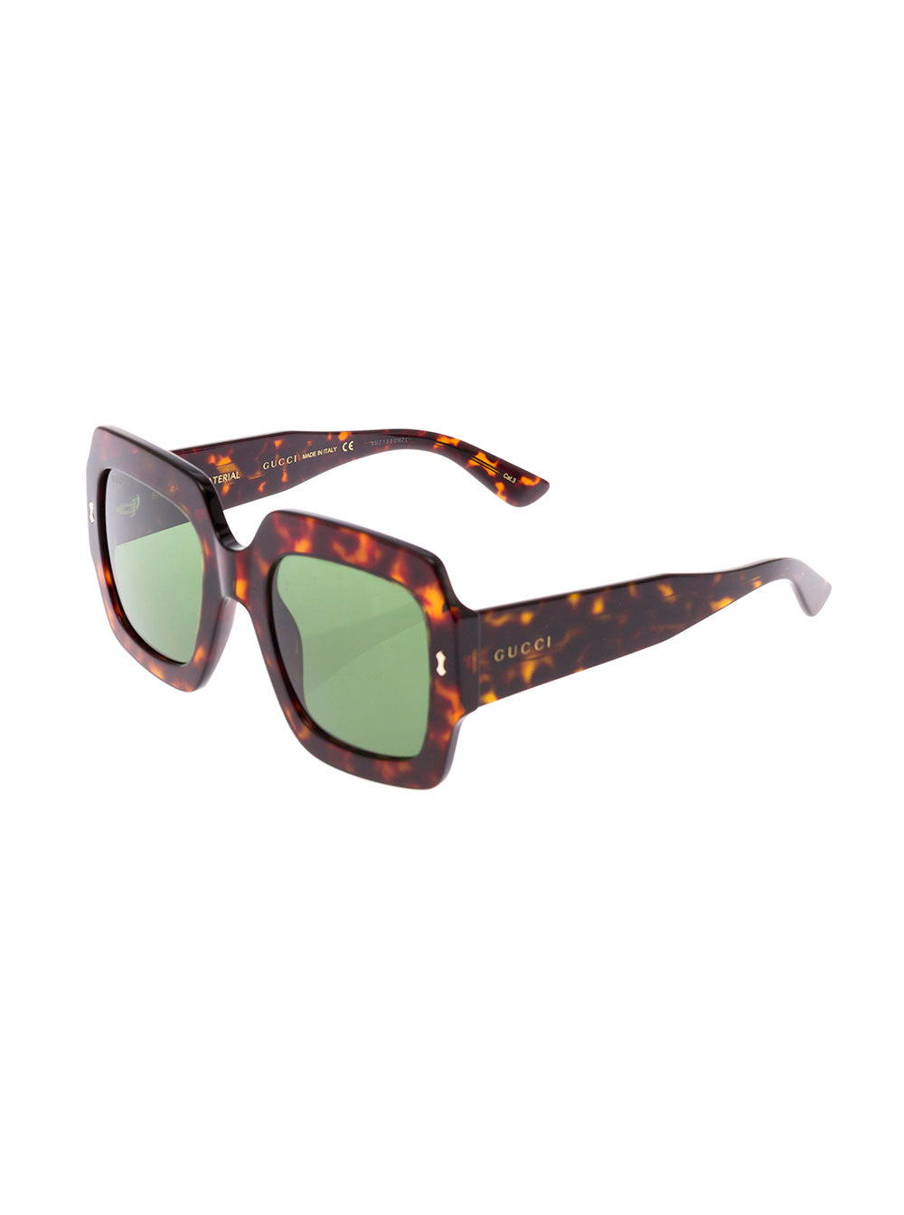 Gucci Women Gucci Woman's Tortoise Brown Acetate Square Sunglasses GUCCI