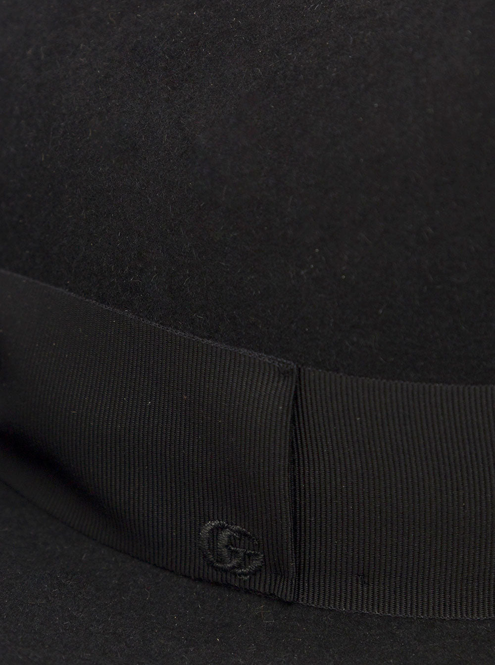 Gucci Women Gucci Woman's Black Felt Large Brim Hat GUCCI
