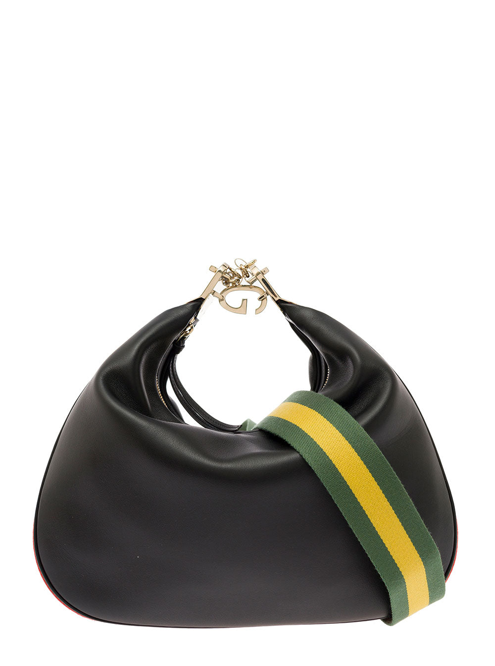 Gucci Women 'Large Attache' Black Crossbody Bag With G Hook Closure In Leather Man GUCCI