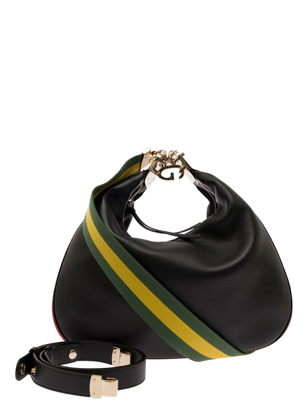 Gucci Women 'Large Attache' Black Crossbody Bag With G Hook Closure In Leather Man GUCCI