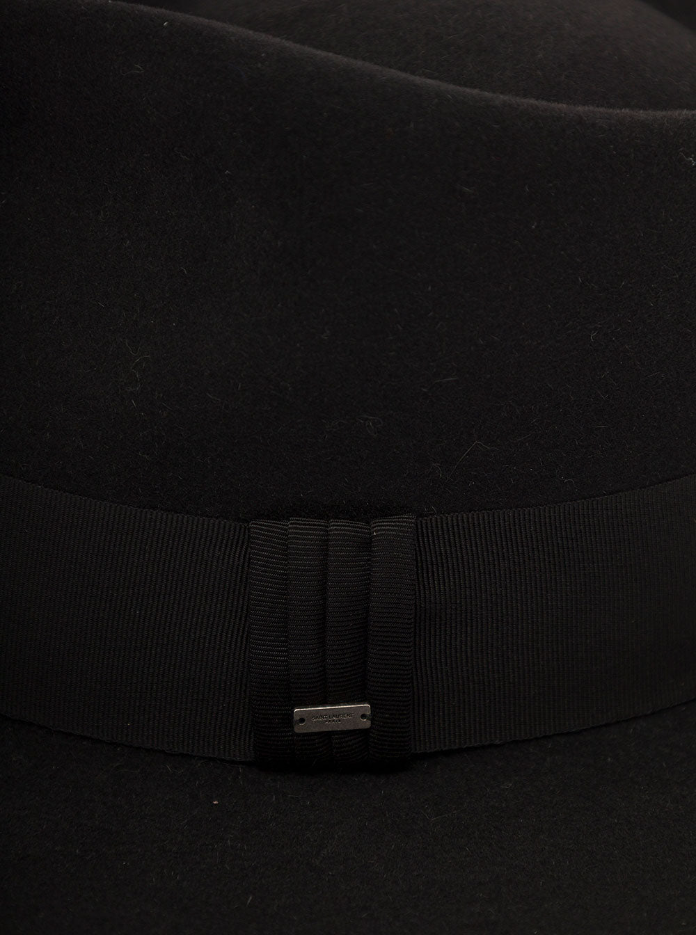 Saint Laurent Women Black Fedora Hat With Engraved Logo In Felt Woman SAINT LAURENT