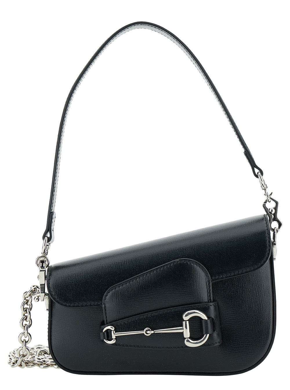 Gucci Women 'Gucci Horsebit 1955 Mini' Black Shoulder Bag With Horsebit Detail In Leather Woman GUCCI