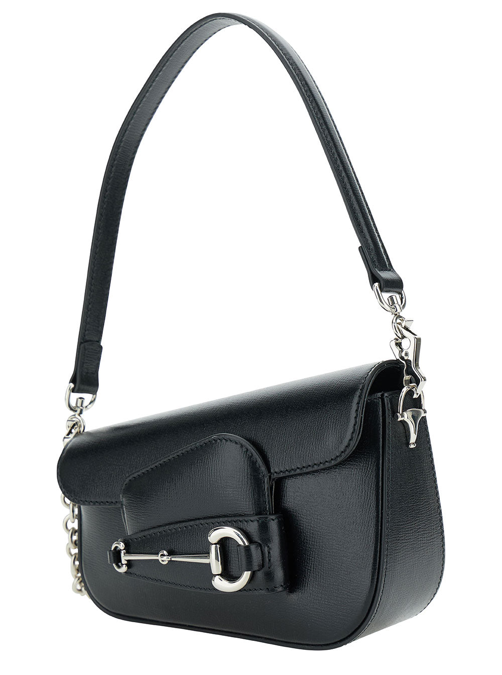 Gucci Women 'Gucci Horsebit 1955 Mini' Black Shoulder Bag With Horsebit Detail In Leather Woman GUCCI