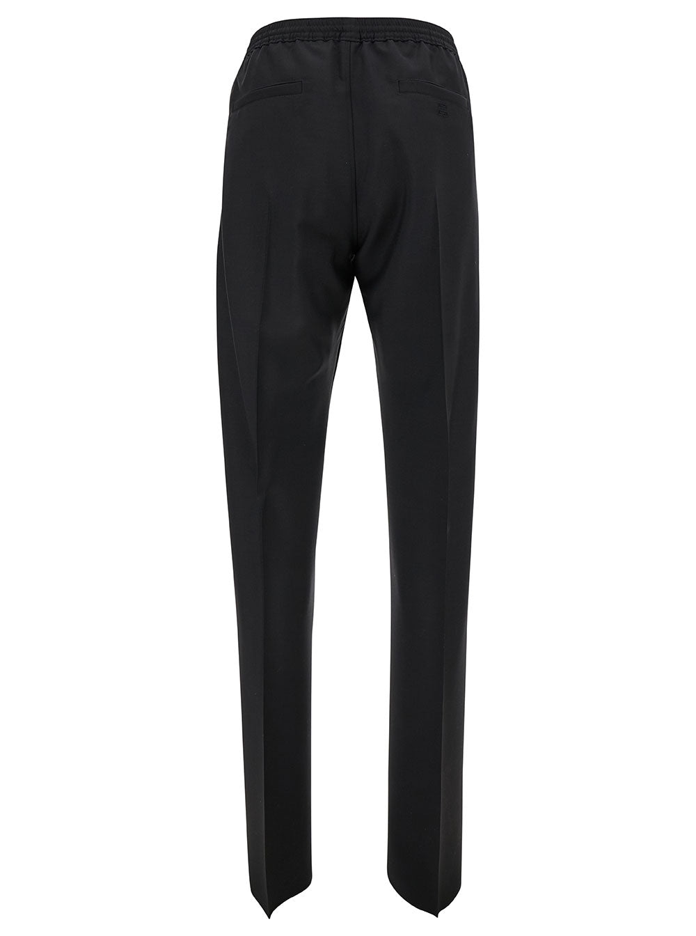 Givenchy Men Black Jogger Pants With Elastic Waistband In Wool And Mohair Man GIVENCHY