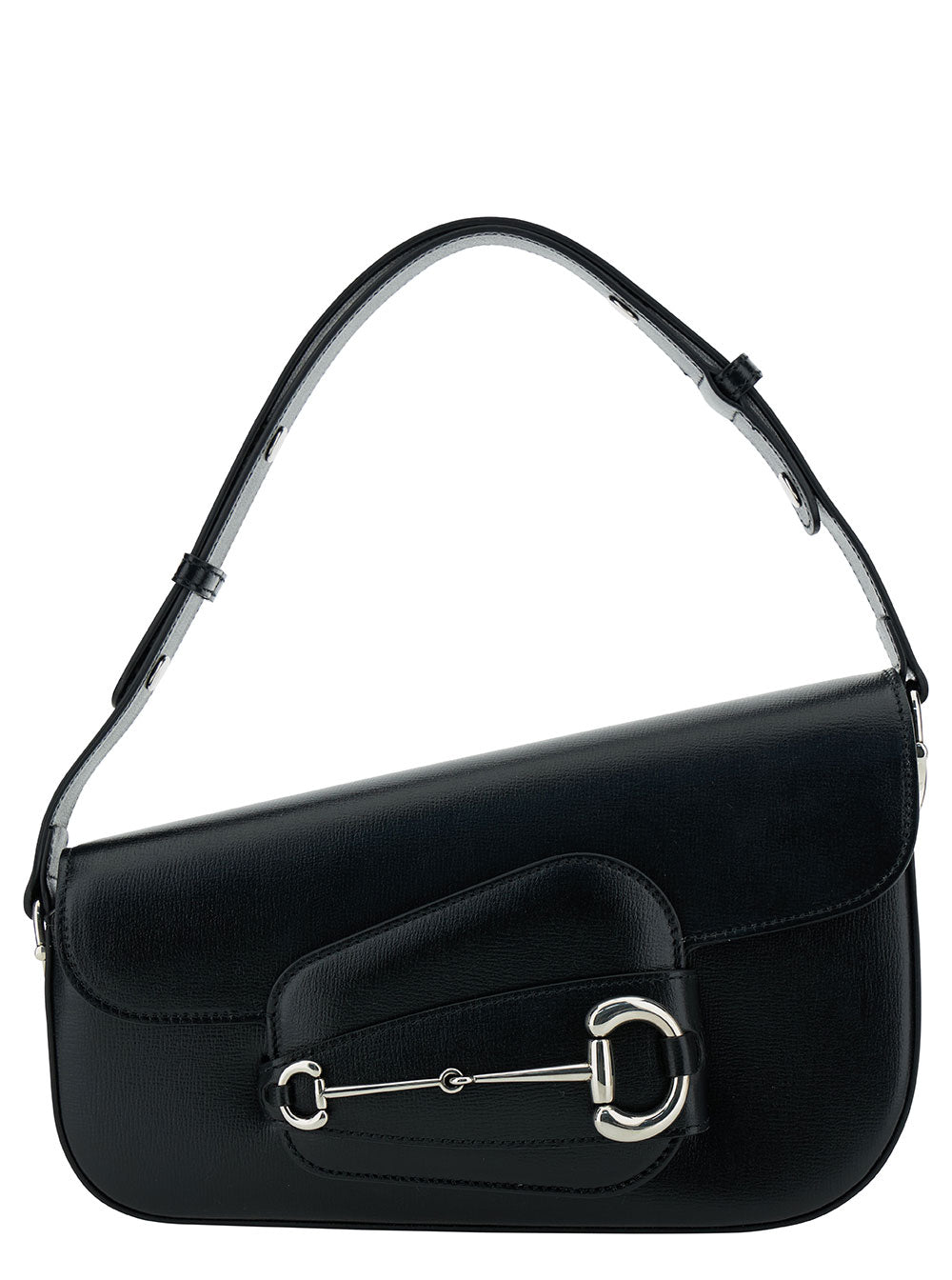 Gucci Women 'Gucci Horsebit 1955 Small' Black Shoulder Bag With Horsebit Detail In Leather Woman GUCCI