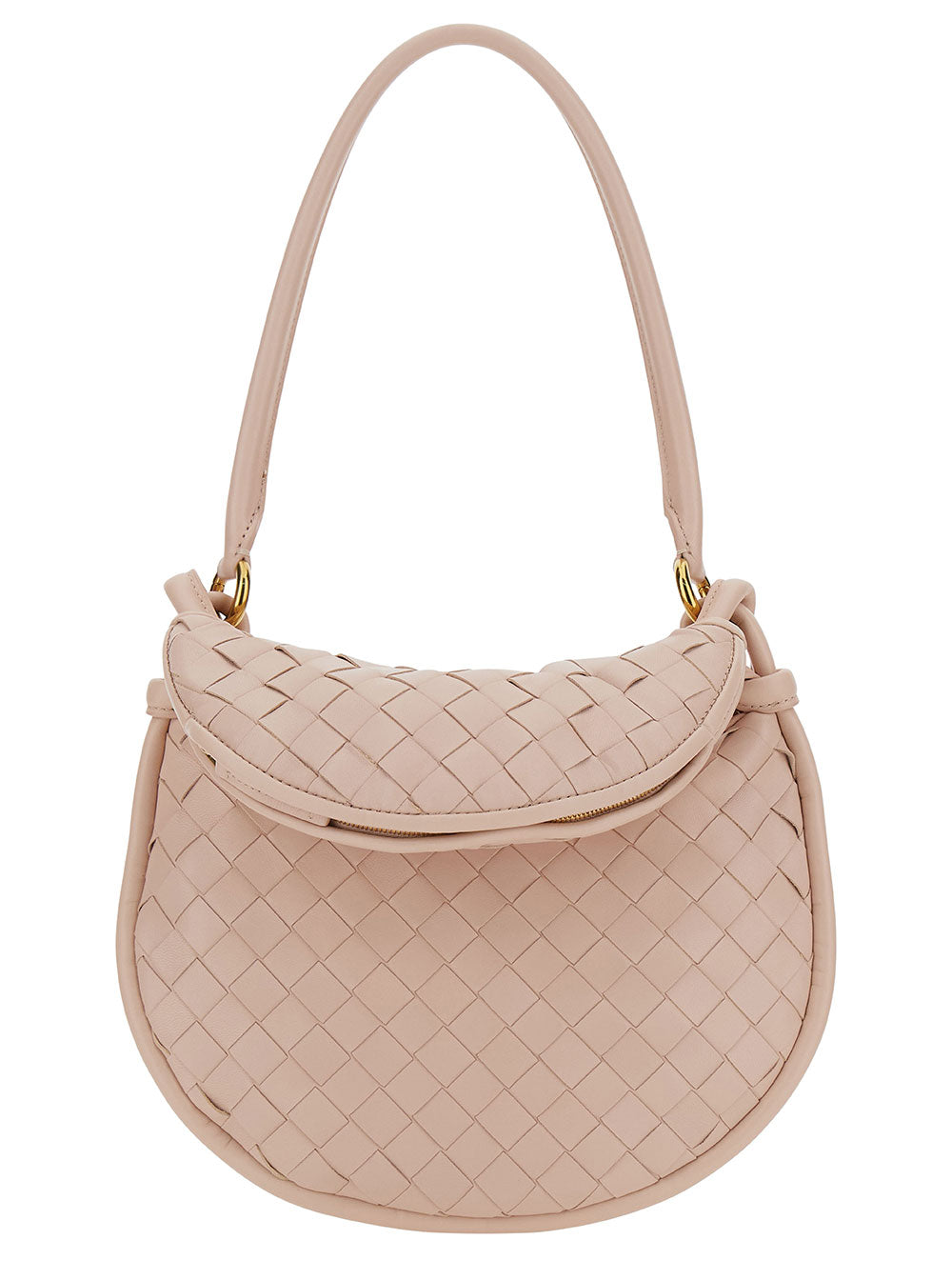 Bottega Veneta Women 'Small Gemelli' Pink Shoulder Bag With Intrecciato Motif In Leather Woman BOTTEGA VENETA