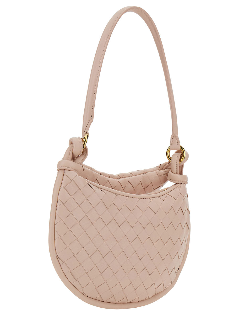 Bottega Veneta Women 'Small Gemelli' Pink Shoulder Bag With Intrecciato Motif In Leather Woman BOTTEGA VENETA