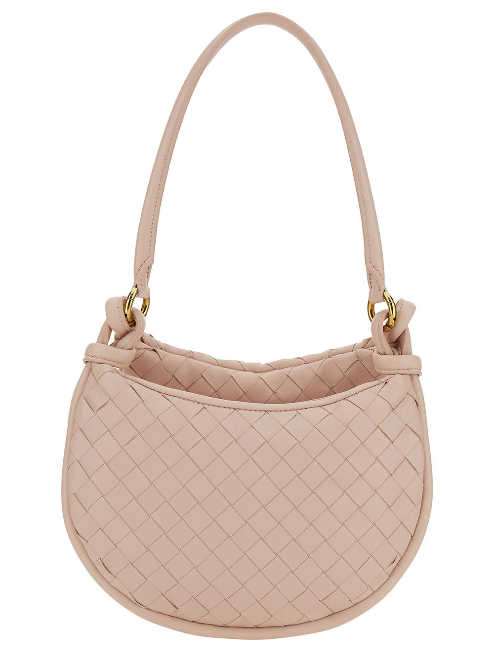 Bottega Veneta Women 'Small Gemelli' Pink Shoulder Bag With Intrecciato Motif In Leather Woman BOTTEGA VENETA