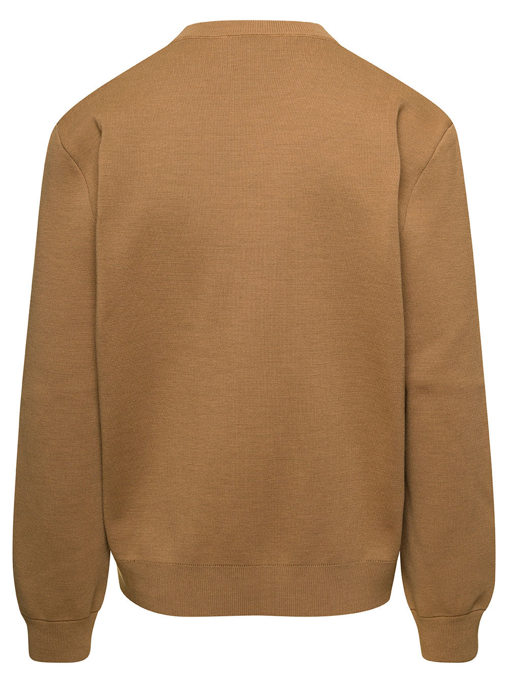 Gucci Men Beige Sweater With Interlocking G And V Neck In Wool Man GUCCI