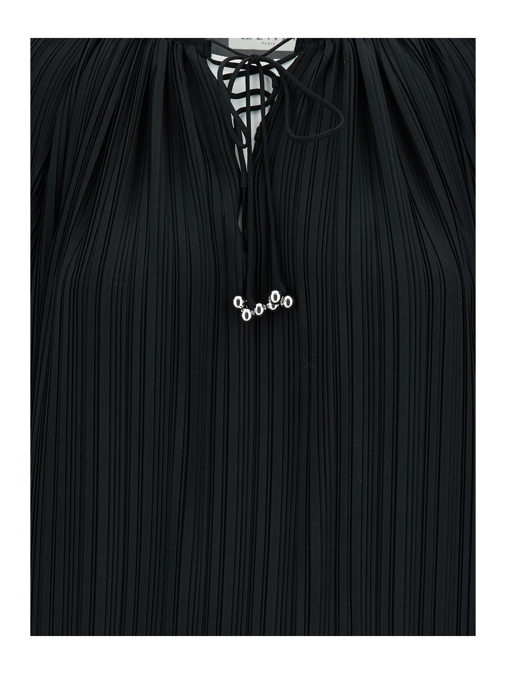 Lanvin Women Long Sleeve Pleated Blouse Open Neck LANVIN