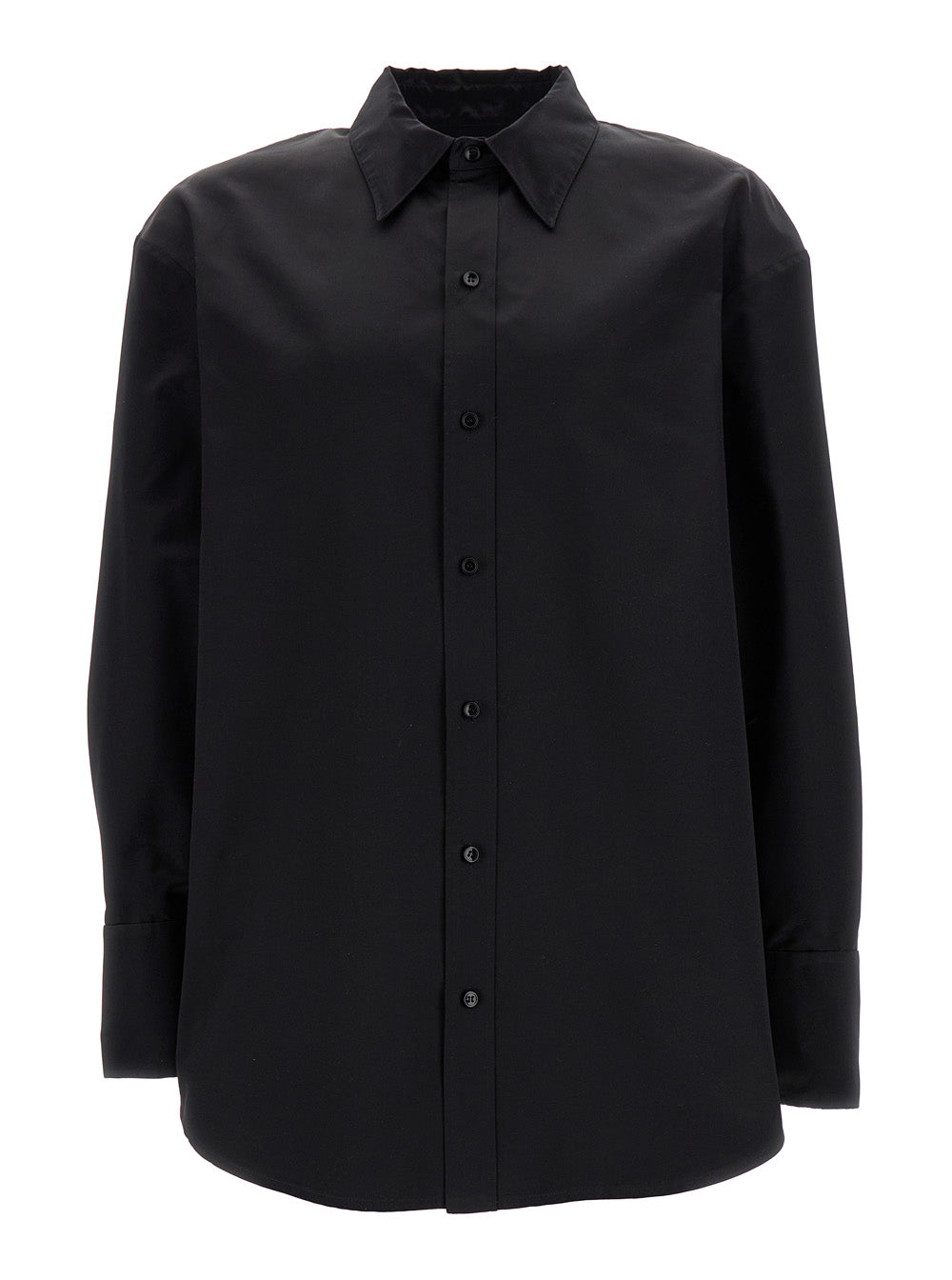 Saint Laurent Men Black Oversize Satin Shirt In Silk Woman SAINT LAURENT