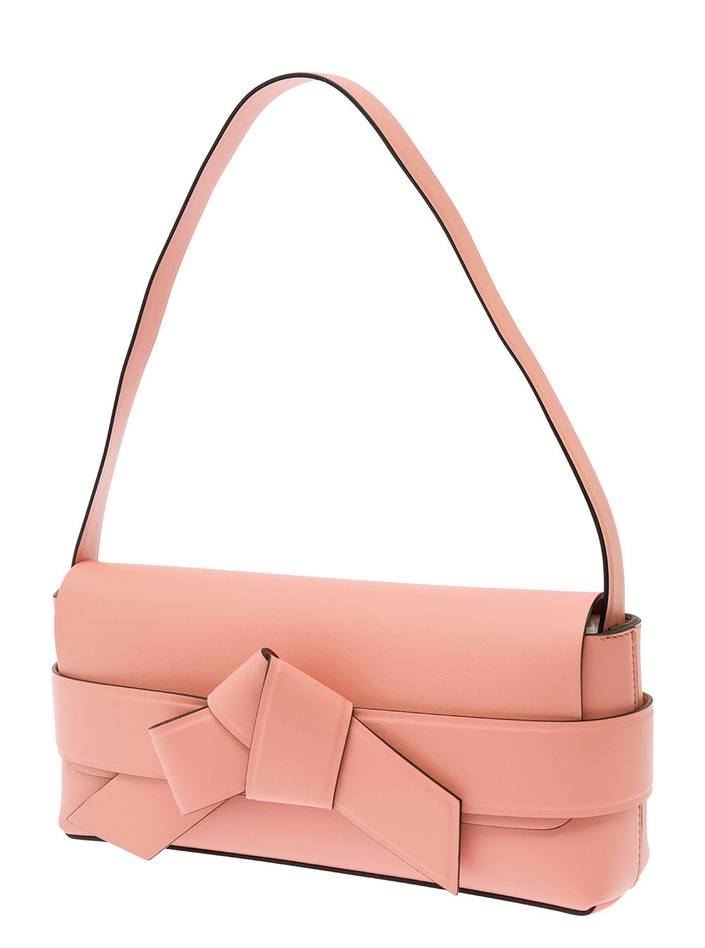 Acne Studios Women Pink Shoulder Bag With Musubi Knot Detail In Leather Woman ACNE STUDIOS