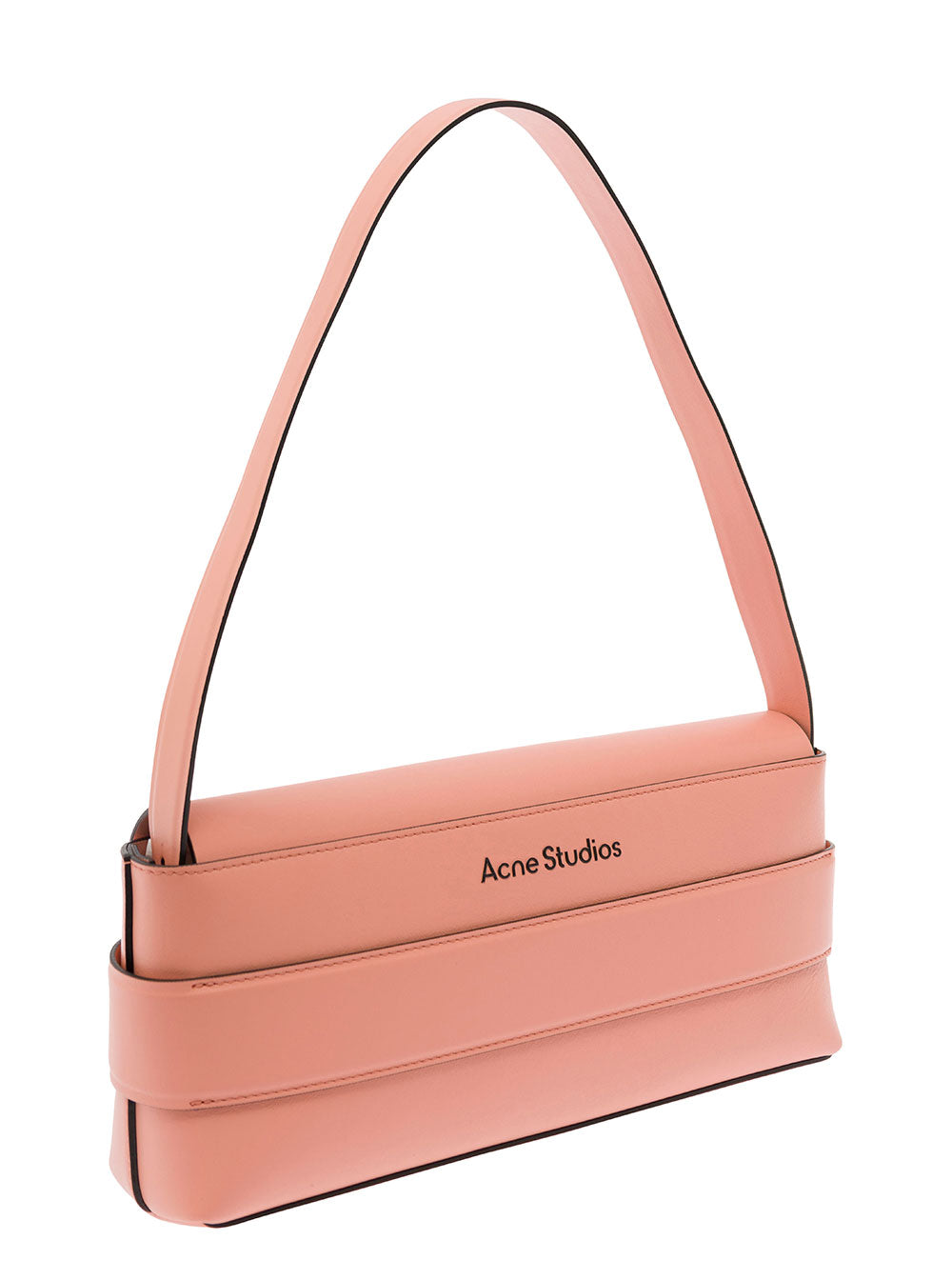 Acne Studios Women Pink Shoulder Bag With Musubi Knot Detail In Leather Woman ACNE STUDIOS