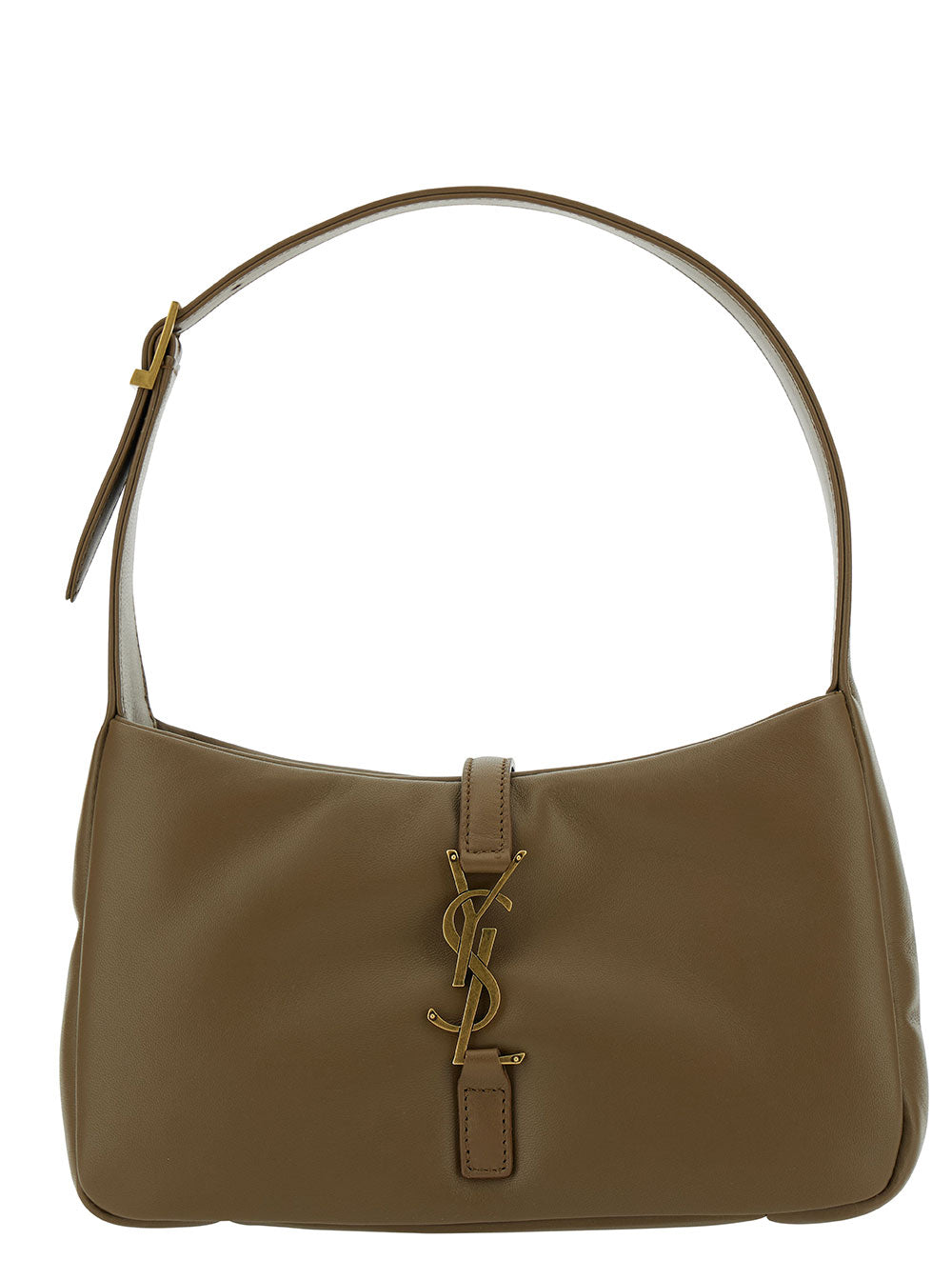 Saint Laurent Women 'Le 5 À 7 Padded' Beige Shoulder Bag With Logo Detail In Padded Leather Woman SAINT LAURENT