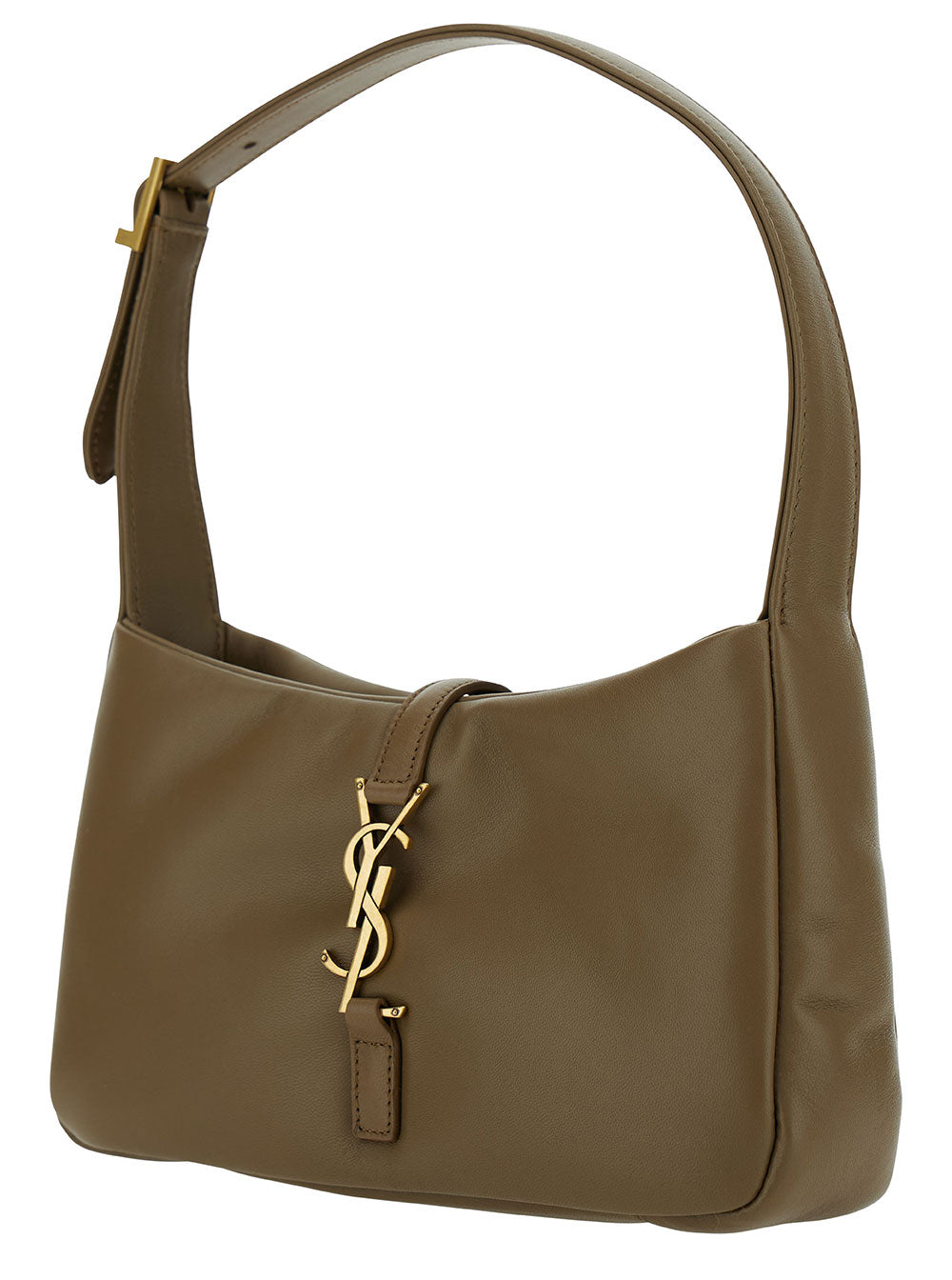 Saint Laurent Women 'Le 5 À 7 Padded' Beige Shoulder Bag With Logo Detail In Padded Leather Woman SAINT LAURENT