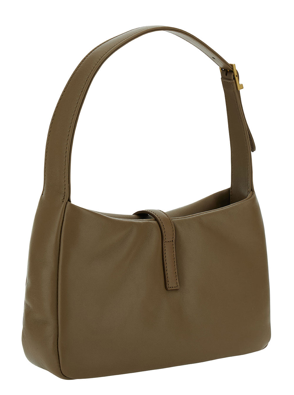 Saint Laurent Women 'Le 5 À 7 Padded' Beige Shoulder Bag With Logo Detail In Padded Leather Woman SAINT LAURENT