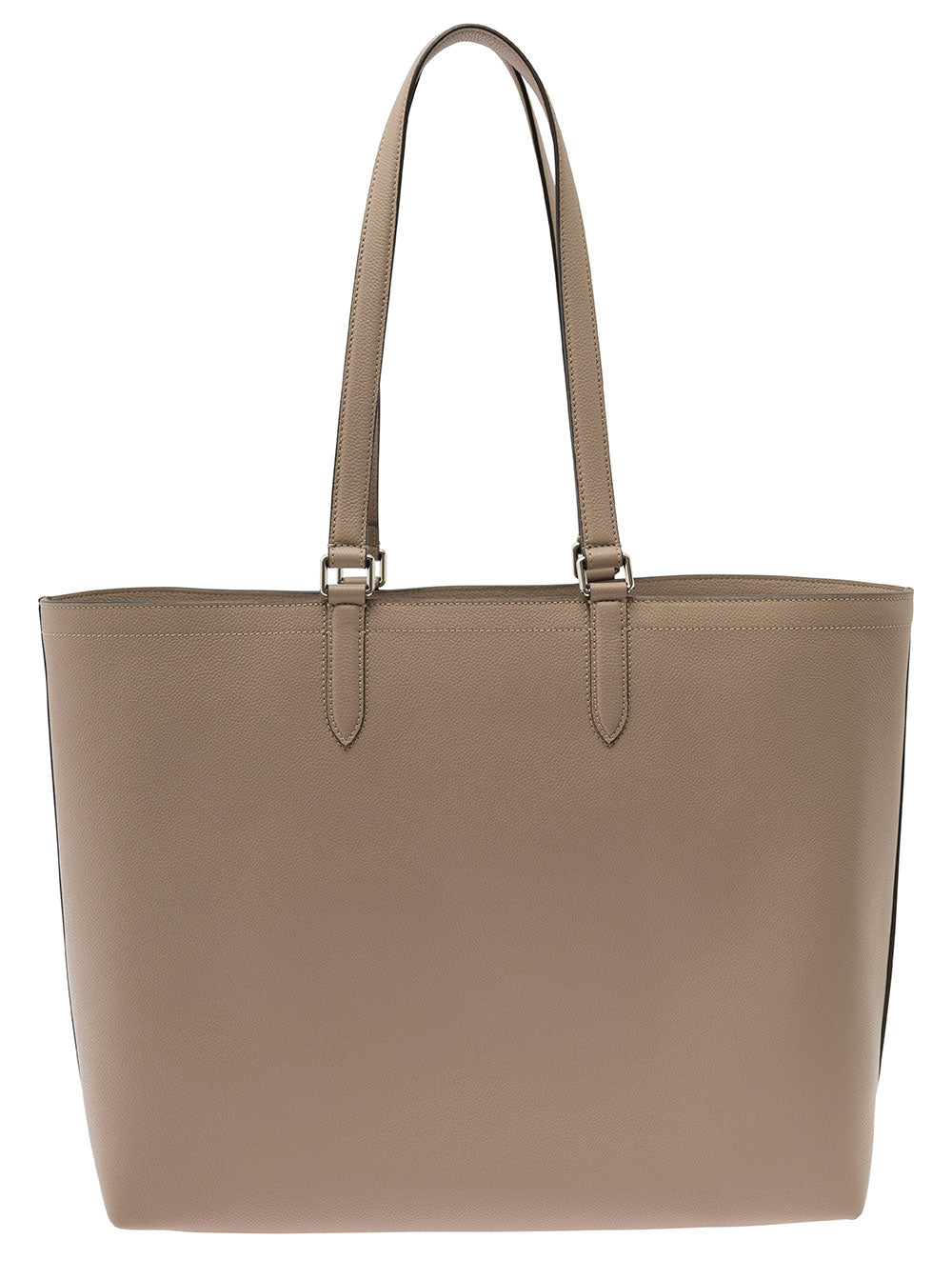 Fendi Men Beige Tote Bag With Embossed Logo In Leather Man FENDI