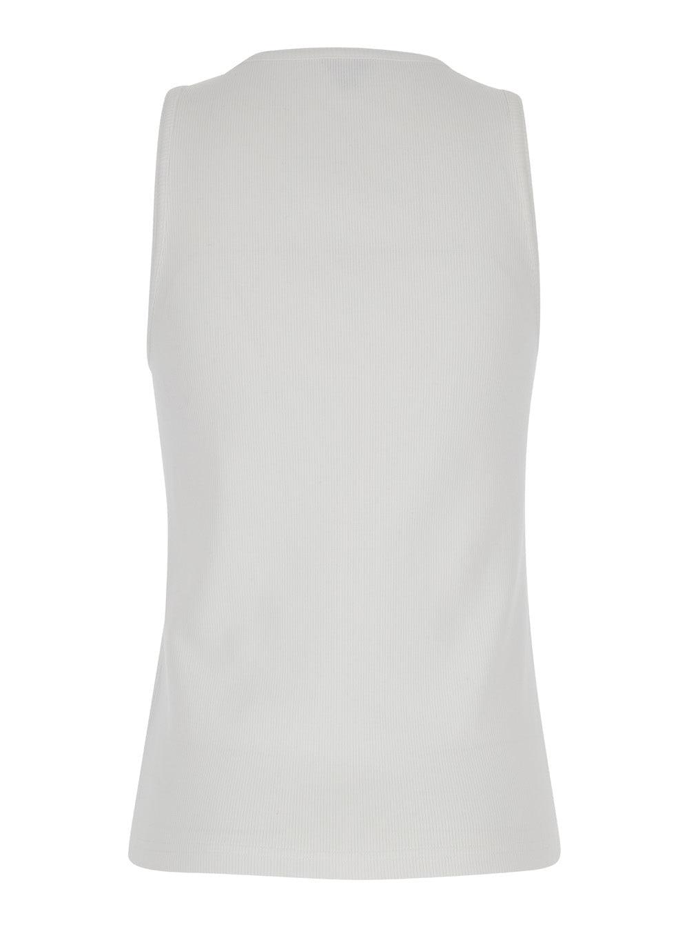 Bottega Veneta Women White Ribbed Tank Top With U Neckline In Cotton Woman Bottega Veneta BOTTEGA VENETA