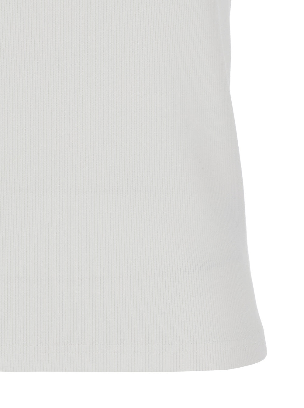 Bottega Veneta Women White Ribbed Tank Top With U Neckline In Cotton Woman Bottega Veneta BOTTEGA VENETA