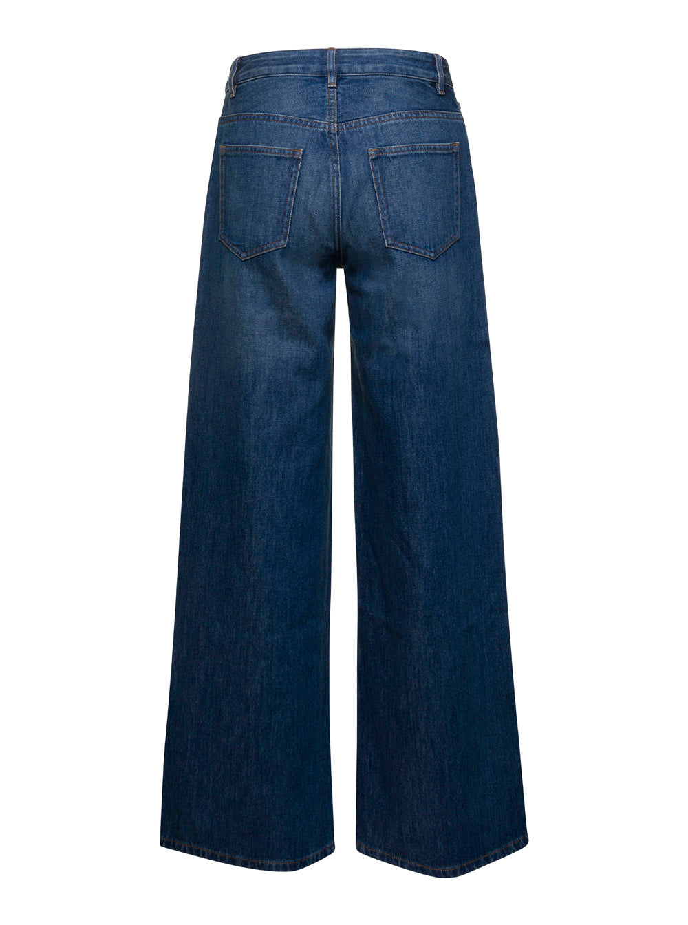 A.P.C. Women Blue Wide Leg Jeans In Denim Woman A.P.C.