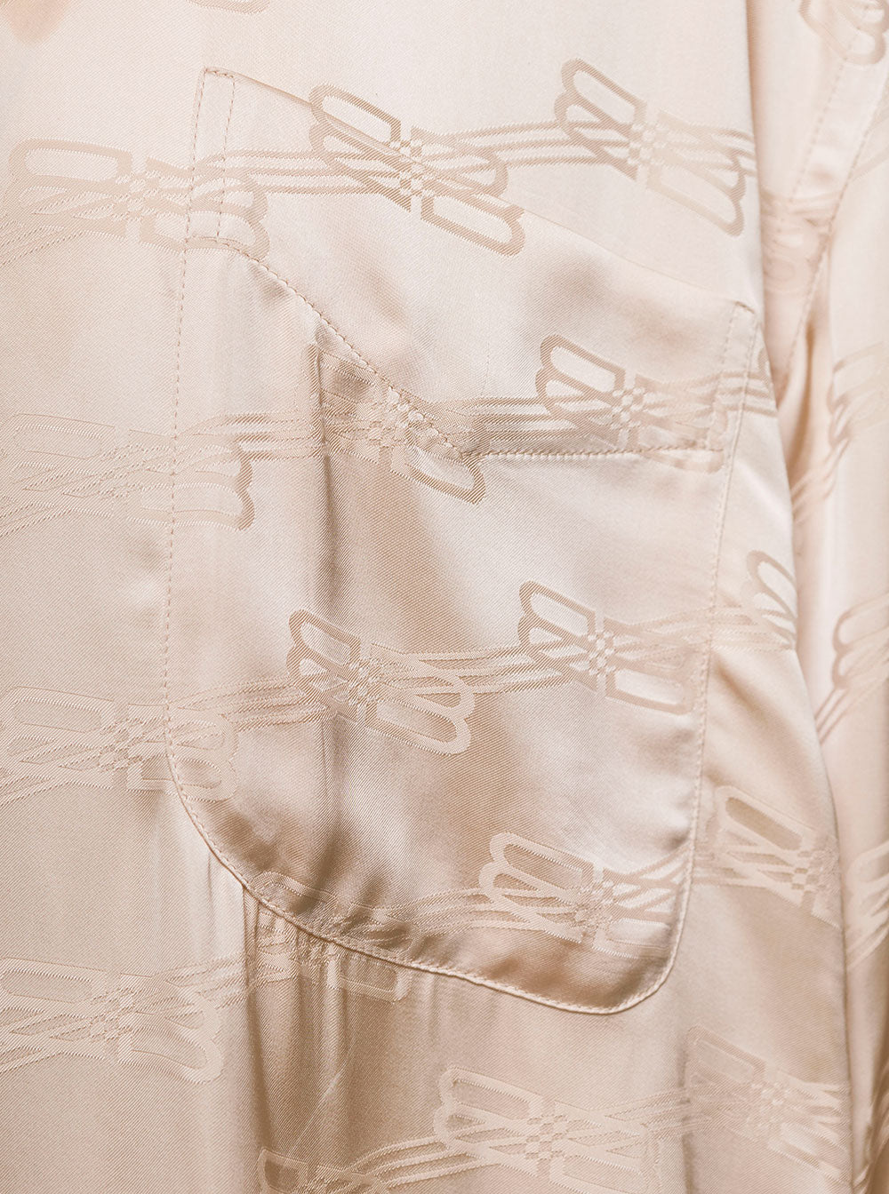 Balenciaga Women Beige Shirt With Logo Pattern In Viscose Woman BALENCIAGA