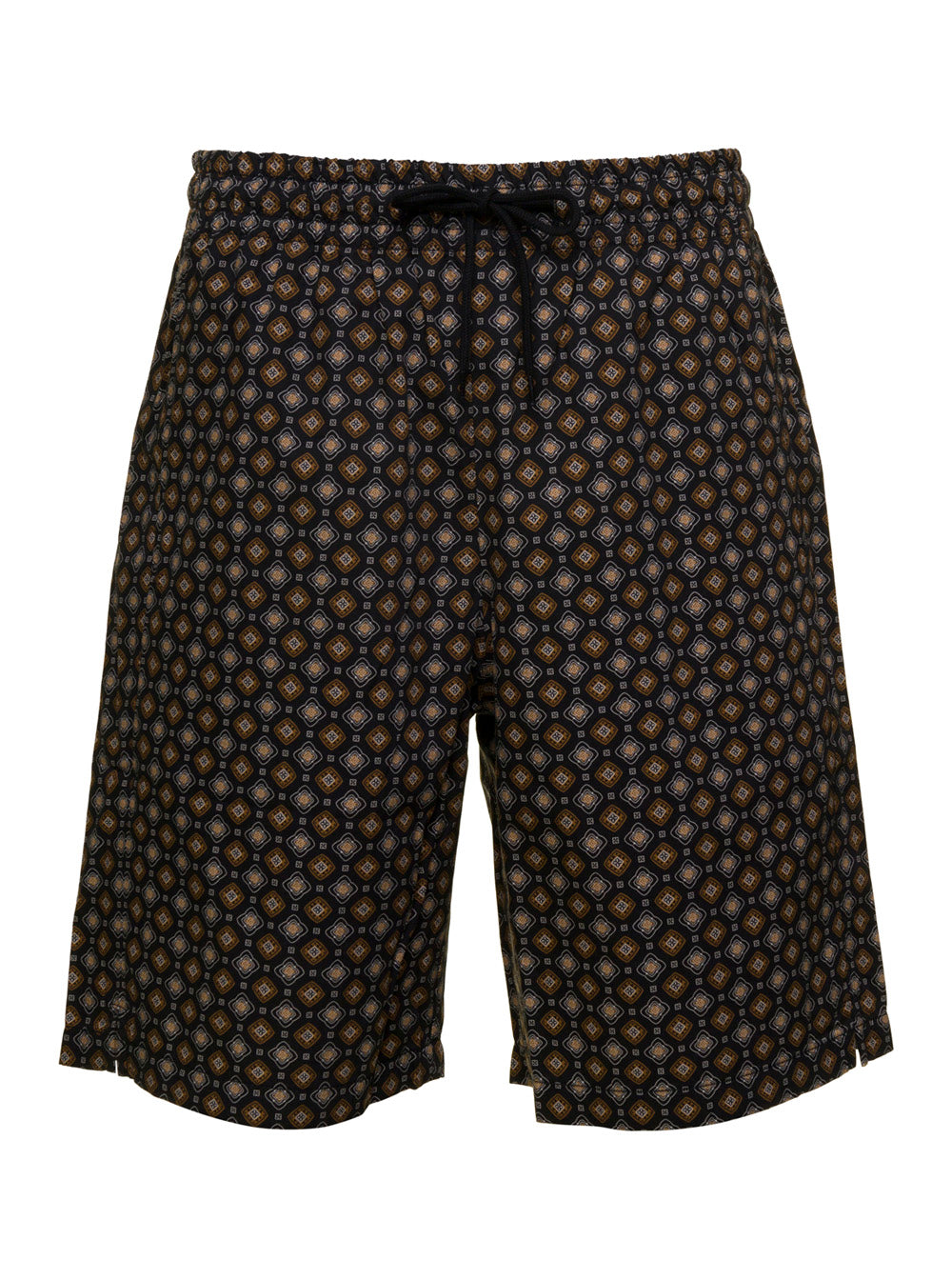 A.P.C. Men 'Vincento' Multicolor Bermuda Shorts With All-Over Print In Cotton Man
