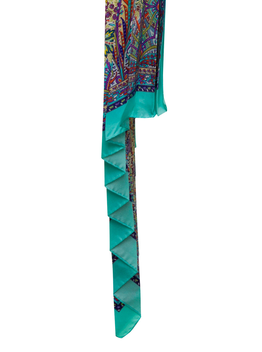 Etro Women Light Blue Pleated Shawls In Silk Woman ETRO