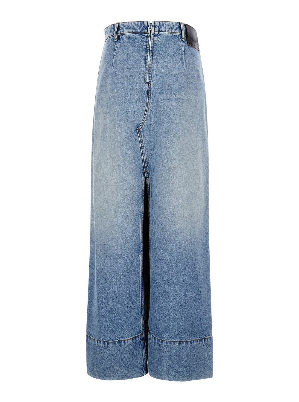Sportmax Women Maxi Light Blue Skirt With Reversed Front And Rear In Denim Woman SPORTMAX