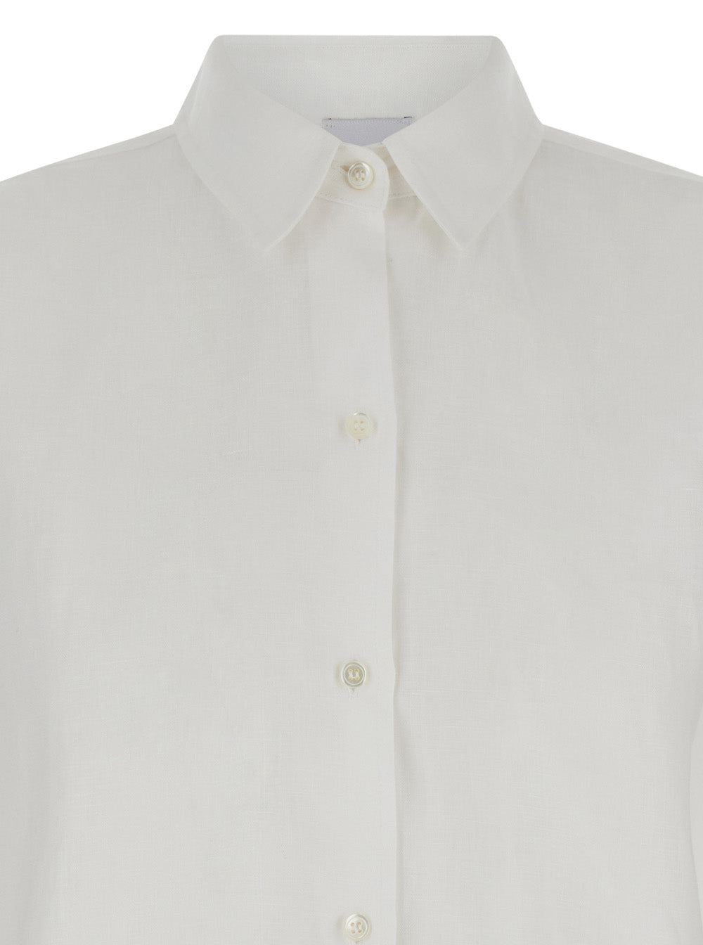 Leplain Women White Shirt With Buttons In Linen Woman LEPLAIN