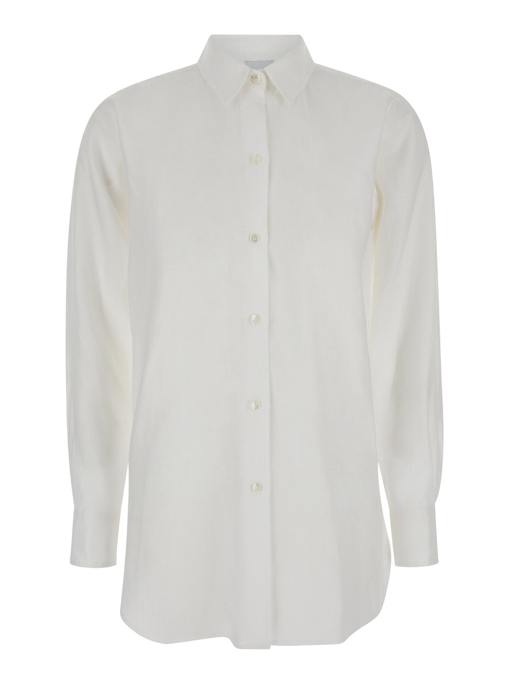 Leplain Women White Shirt With Buttons In Linen Woman LEPLAIN