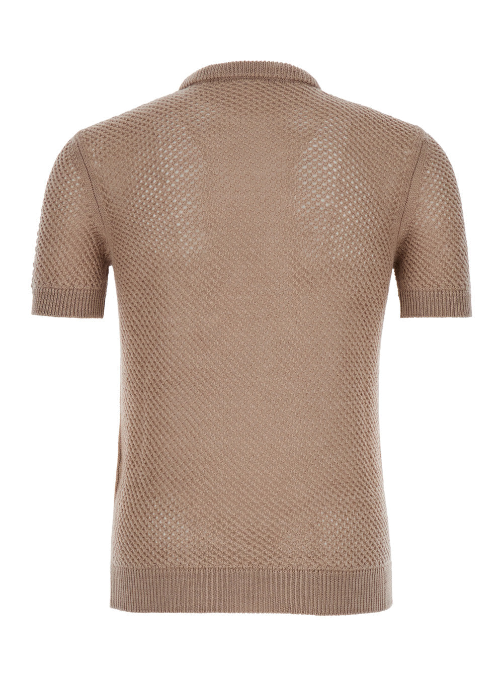 Fendi Men Beige Open Knit Work Sweater In Wool Man FENDI