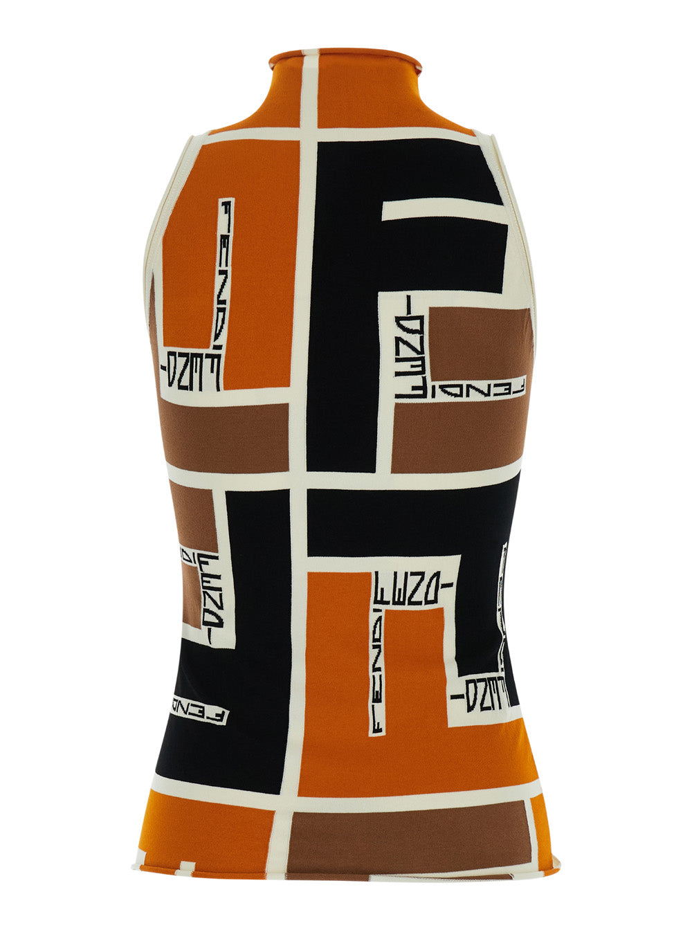 Fendi Women Multicolor Polo Neck Sweater In Viscose Blend Woman FENDI