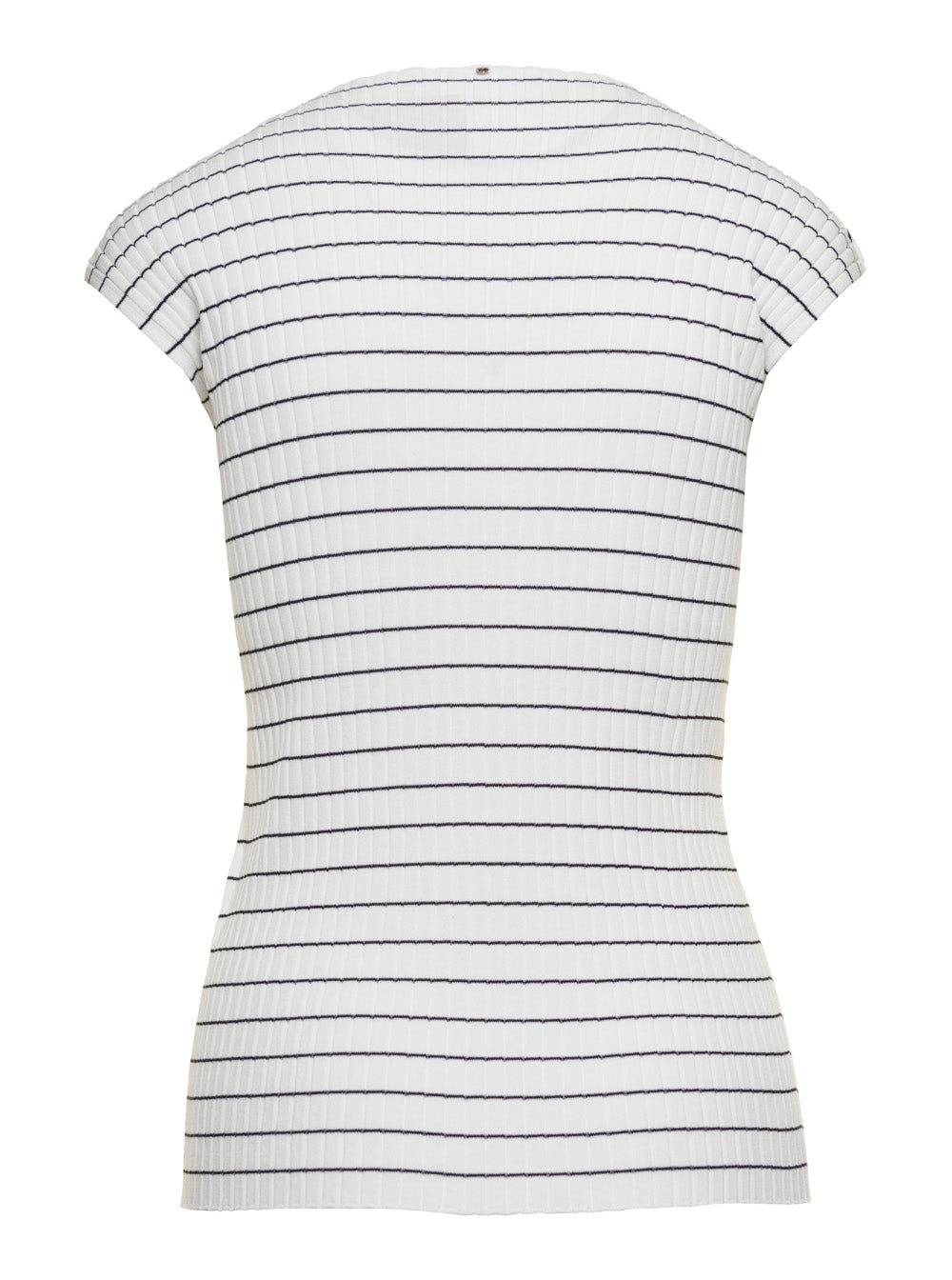 Sportmax Women White T-Shirt With Sailor Neck In Cotton Woman SPORTMAX
