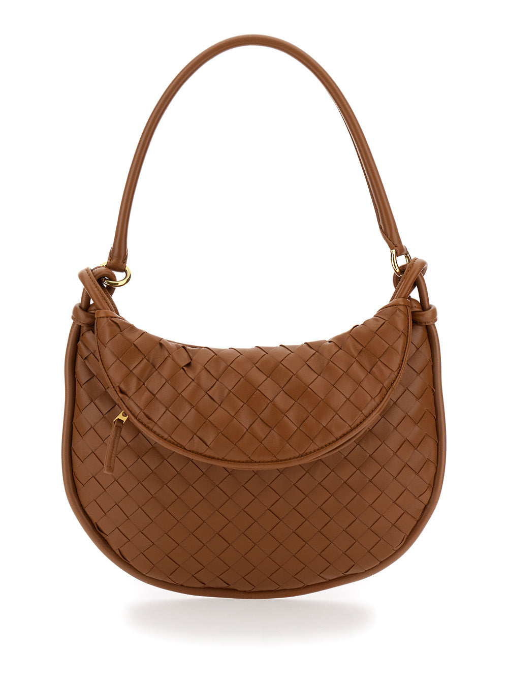 Bottega Veneta Women 'Gemelli Medium' Light Brown Hobo Shoulder Bag With Intrecciato Motif In Leather Woman BOTTEGA VENETA